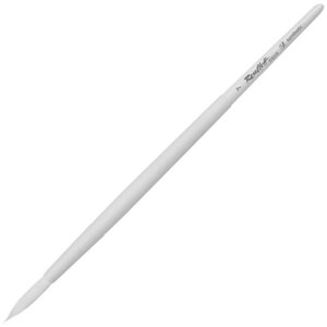 Кисть Roubloff Aqua white round синтетика №7, круглая, длинная ручка №7, 1 шт., белый