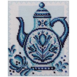 Klart Набор для вышивания бисером Синие лепестки 18 x 21.5 см (8-159)