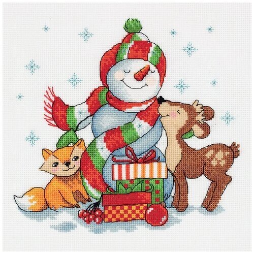 Klart Набор для вышивания Снеговик с подарками 21 х 20 см (8-292) от компании М.Видео - фото 1