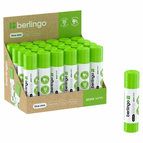 Клей-карандаш Berlingo "Green Series", 21г, растительные компоненты (крахмал), 338870 от компании М.Видео - фото 1