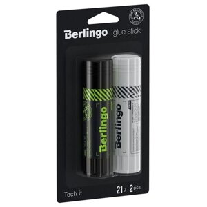 Клей-карандаш Berlingo "Tech It", 21г, 2шт., блистер, ПВП (арт. 338869)