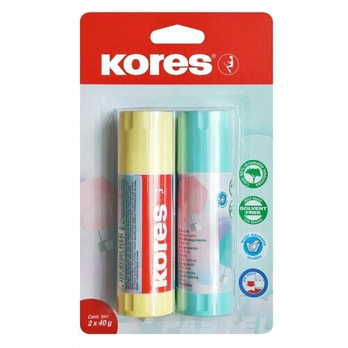Клей-карандаш Kores Pastel, 2 шт*40 г от компании М.Видео - фото 1