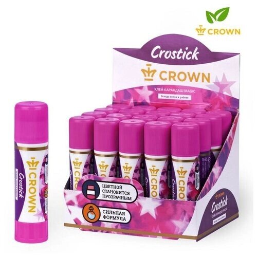 Клeй-карандаш Magic 8 г, Crown с цветным индикатором от компании М.Видео - фото 1