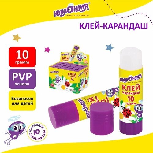 Клей-карандаш юнландия "юнландик И божья коровка", 10 г, улучшенный, 271137 от компании М.Видео - фото 1