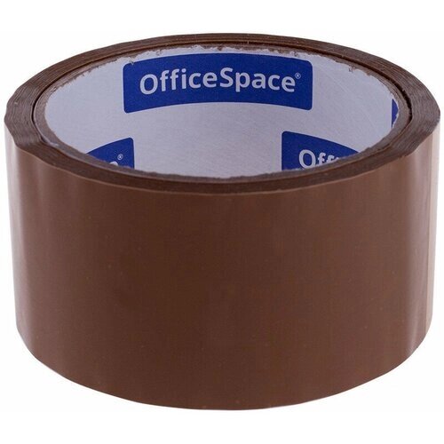 Клейкая лента упаковочная OfficeSpace, 48мм*40м, 38мкм, темная, ШК, 205466 от компании М.Видео - фото 1