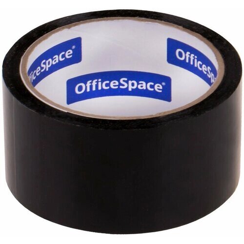 Клейкая лента упаковочная OfficeSpace, 48мм*40м, 45мкм, черная, ШК, 256533 от компании М.Видео - фото 1