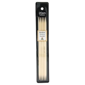 KND080500 Tulip Спицы чулочные Bamboo 5мм / 20см, натуральный бамбук, уп. 5шт.