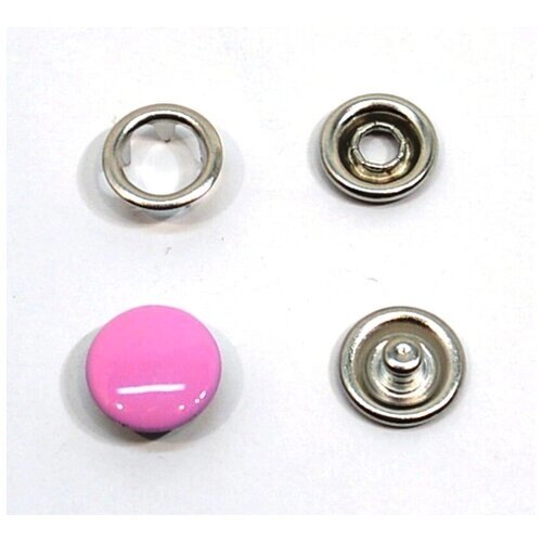 Кнопка с крышкой 9,5 мм рубашечная цв. Розовый 134 (уп 20 шт.) ProKnopka от компании М.Видео - фото 1