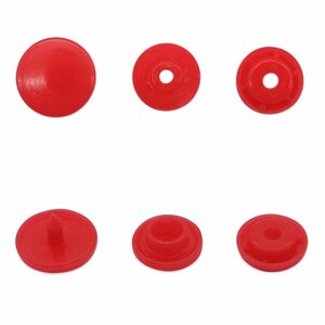 Кнопка трикотажная 12,5/10мм пластик (уп. 1000шт) NEW STAR (162 красный), 1000 шт