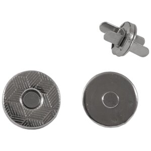 Кнопки металлические магнитные для сумок и рукоделия, диаметр 10 мм., 10 шт. в упаковке, никель