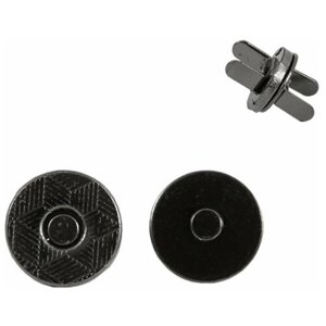Кнопки металлические Магнитные для сумок и рукоделия, диаметр 10 мм., 30 шт. в упаковке, черный никель