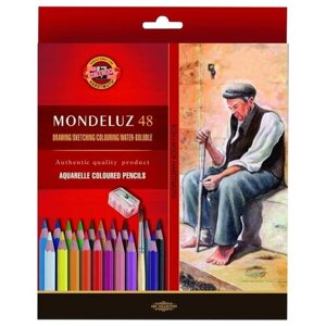 KOH-I-NOOR Карандаши акварельные Mondeluz Old Man, 48 цветов, 3713048003KZ разноцветный