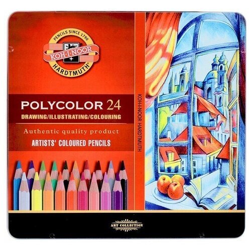 KOH-I-NOOR Карандаши цветные Polycolor, 24 цвета (3824024002PL) разноцветный от компании М.Видео - фото 1