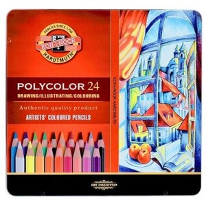 KOH-I-NOOR Карандаши цветные Polycolor, 24 цвета (3824024002PL) разноцветный
