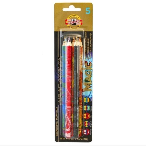KOH-I-NOOR набор цветных карандашей Magic, 5 шт (3406) разноцветный от компании М.Видео - фото 1
