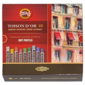 KOH-I-NOOR пастель художественная Toison d or мягкая 48 цв. круглая в картонной коробке 8516048005KS 7030100476