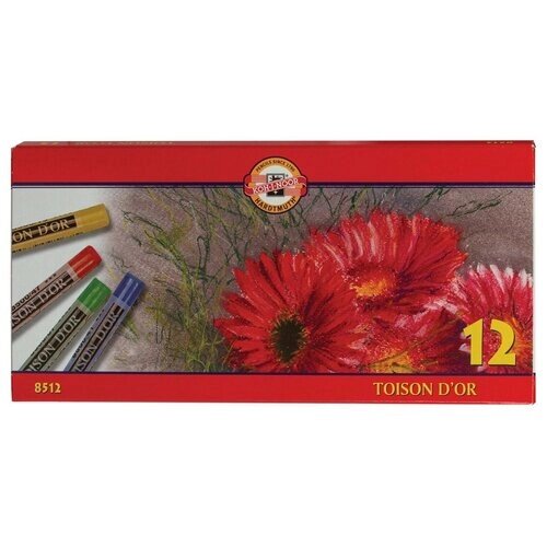 Koh-I-Noor Пастель сухая 12 цветов, Soft Koh-I-Noor 8512 TOISON D`OR, картонная упаковка от компании М.Видео - фото 1