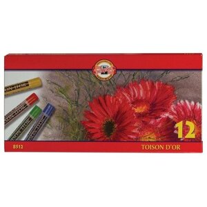 Koh-I-Noor Пастель сухая 12 цветов, Soft Koh-I-Noor 8512 TOISON D`OR, картонная упаковка