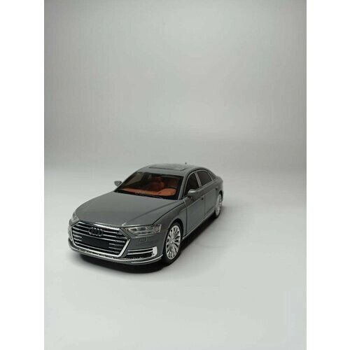 Коллекционная машинка игрушка металлическая Audi А8 для мальчиков масштабная модель 1:24 серый от компании М.Видео - фото 1