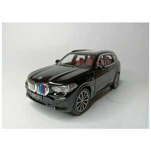 Коллекционная машинка игрушка металлическая BMW X5 масштаб 1:24 для мальчиков масштабная модель 1:24 черный