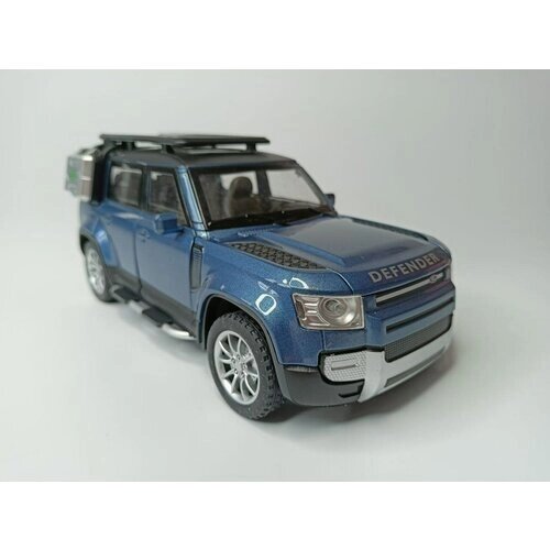 Коллекционная машинка игрушка металлическая Land Rover Defender для мальчиков масштабная модель 1:24 серая от компании М.Видео - фото 1