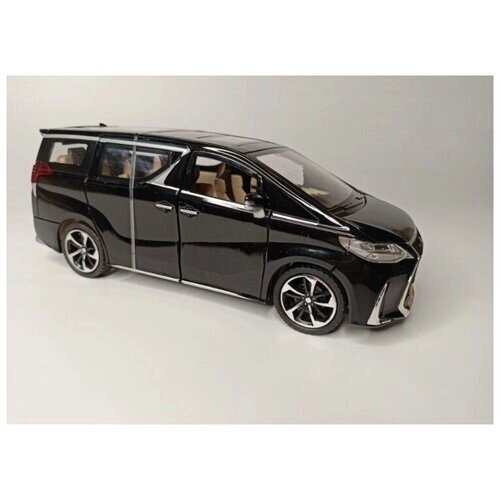 Коллекционная машинка игрушка металлическая Lexus LM 300h для мальчиков масштабная модель 1:24 черный от компании М.Видео - фото 1
