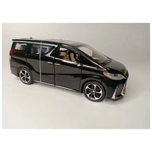 Коллекционная машинка игрушка металлическая Lexus LM 300h для мальчиков масштабная модель 1:24 черный