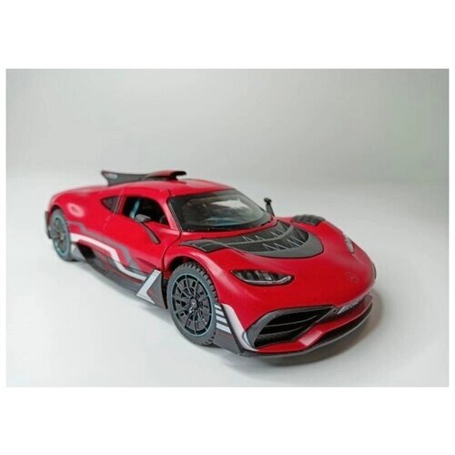 Коллекционная машинка игрушка металлическая Mercedes AMG для мальчиков масштабная модель 1:24 красная от компании М.Видео - фото 1