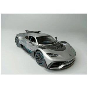 Коллекционная машинка игрушка металлическая Mercedes AMG для мальчиков масштабная модель 1:24 серая