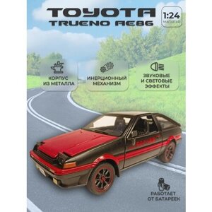 Коллекционная машинка игрушка металлическая Toyota Trueno АЕ86 для мальчиков масштабная модель 1:24 красная