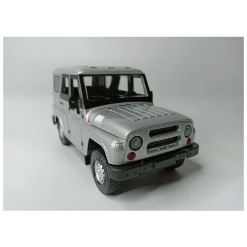 Коллекционная машинка игрушка металлическая УАЗ-469 для мальчиков масштабная модель 1:24 светло-серый от компании М.Видео - фото 1