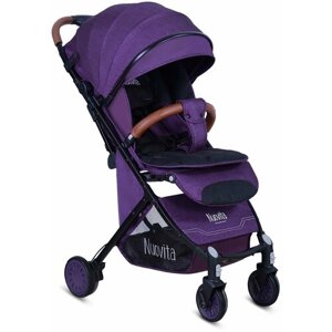 Коляска прогулочная детская Nuovita Giro Lux , складная, сумка-чехол в комплекте (Фиолетовый, Черный)
