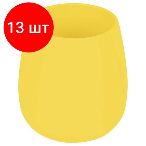 Комплект 13 шт, Стаканчик для рисования Мульти-Пульти силиконовый желтый, 290мл, европодвес от компании М.Видео - фото 1