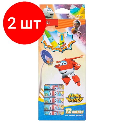 Комплект 2 наб, Пастель масляная Deli Super Wings набор 12 цветов EC009-12 от компании М.Видео - фото 1