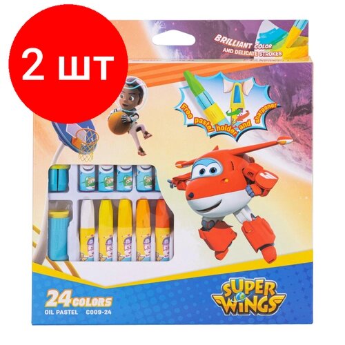 Комплект 2 наб, Пастель масляная Deli Super Wings набор 24 цвета EC009-24 от компании М.Видео - фото 1