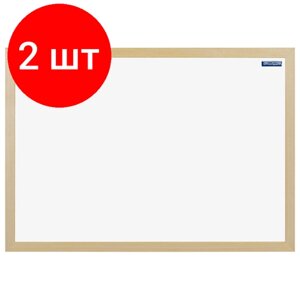Комплект 2 шт, Доска магнитно-маркерная OfficeSpace, А3 (342*484мм), деревянная рамка