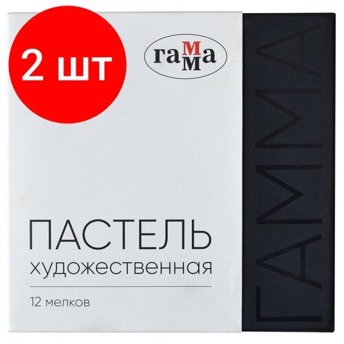 Комплект 2 шт, Пастель художественная Гамма, 12 цветов, картон. упак. от компании М.Видео - фото 1