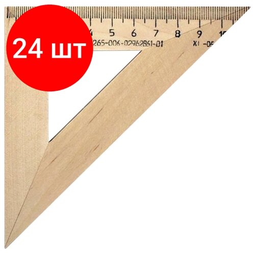 Комплект 24 шт, Треугольник деревянный, угол 45, 11 см, УЧД, С138 от компании М.Видео - фото 1