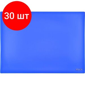 Комплект 30 штук, Коврик на стол Attache Selection 47.5x66см, прозрачный синий, 2808-501