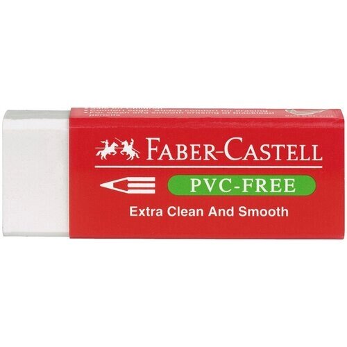 Комплект 34 шт, Ластик Faber-Castell "PVC-free", прямоугольный, картонный футляр, в пленке, 63*22*11мм от компании М.Видео - фото 1
