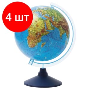 Комплект 4 шт, Глобус физический GLOBEN "Классик Евро", диаметр 250 мм, Ке012500186