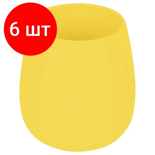 Комплект 6 шт, Стаканчик для рисования Мульти-Пульти силиконовый желтый, 290мл, европодвес от компании М.Видео - фото 1