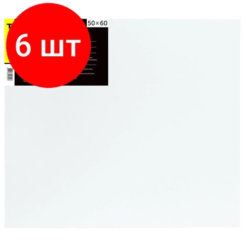 Комплект 6 штук, Холст на картоне Туюкан 50x60см 100%хлопок 280г/м2 мелкозерн 00-00019452 от компании М.Видео - фото 1