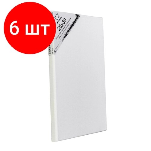 Комплект 6 штук, Холст на подрамнике Малевичъ, хлопок 280 гр, 20х30 см,232030 от компании М.Видео - фото 1