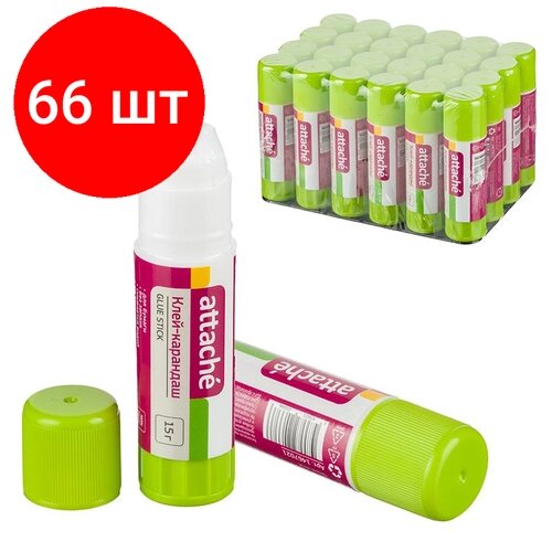 Комплект 66 штук, Клей-карандаш 15г _Attache от компании М.Видео - фото 1