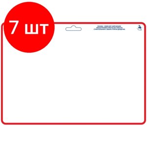 Комплект 7 шт, Доска для рисования с маркером двухсторонняя Centropen, горизонтальная, А4