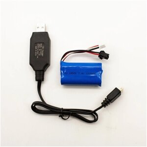 Комплект аккумулятор Li-ion 7,4 V 1200 mah + зарядное устройство USB
