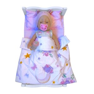 Комплект для большой куклы до 50 см Lili Dreams: одеяло, подушка, матрас Аксессуары для кукол Дракоша