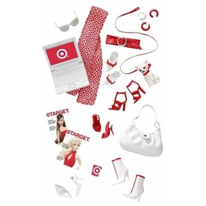 Комплект обуви и аксессуаров Look No 001- Collection Red (Набор №1 Красная коллекция для кукол Барби)