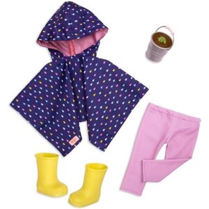 Комплект одежды для куклы Our generation "Радость от дождя" с дождевиком